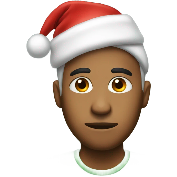 Side eye with Christmas hat  emoji