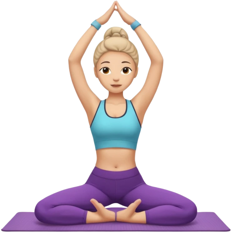 Девушка занимается йогой  emoji