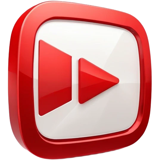 red YouTube play button logo with speed lines emoji