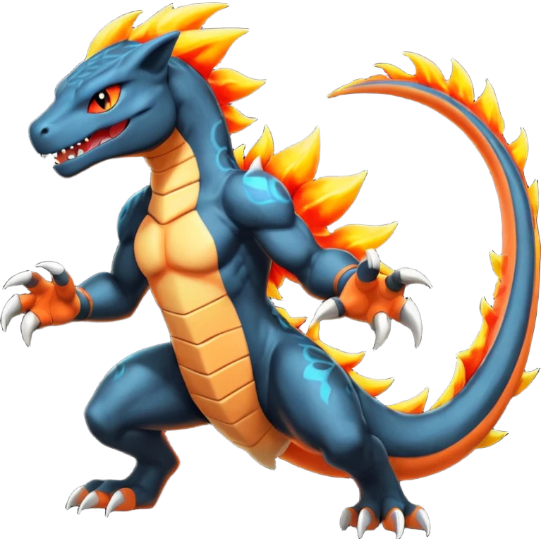 Fiery Charmeleon-Zeraora-Salandit-fusion emoji