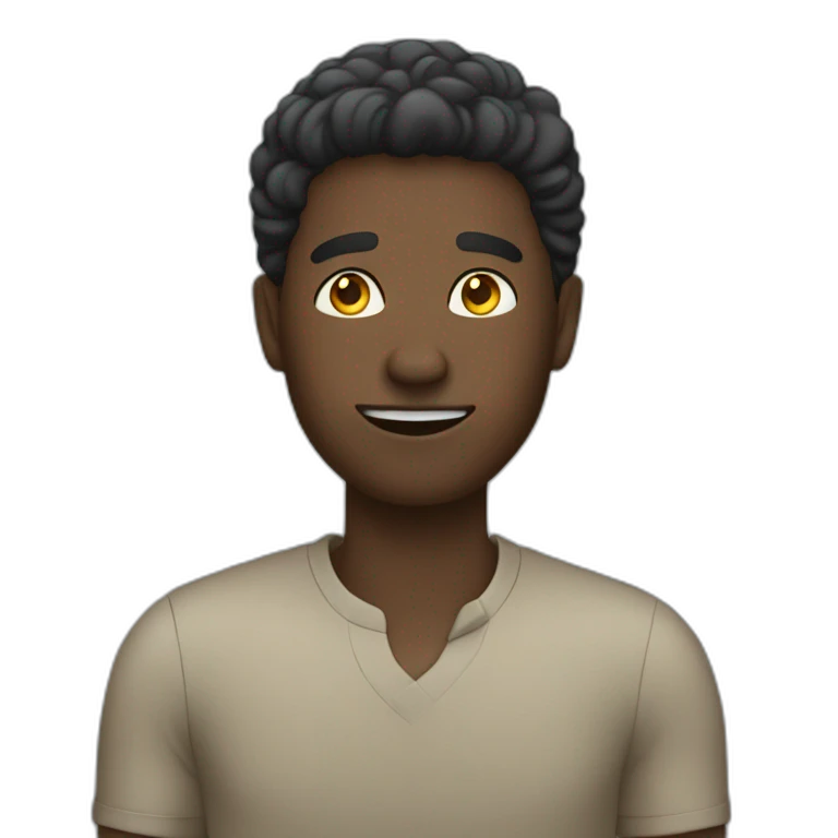 black man pointing his head with his hand emoji