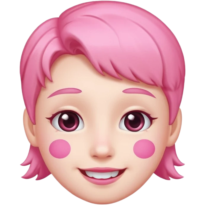 happy cute pink face emoji