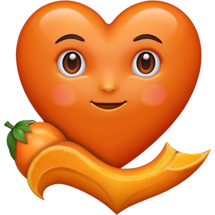 Dark Orange Heart Emoji emoji