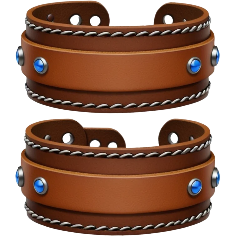 Leather wrist cuffs emoji
