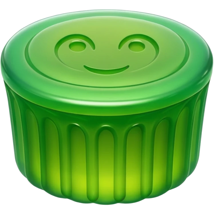 Green fancy Gelatin mold emoji