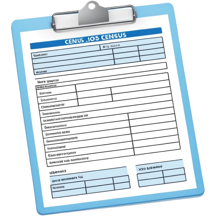 A census form emoji