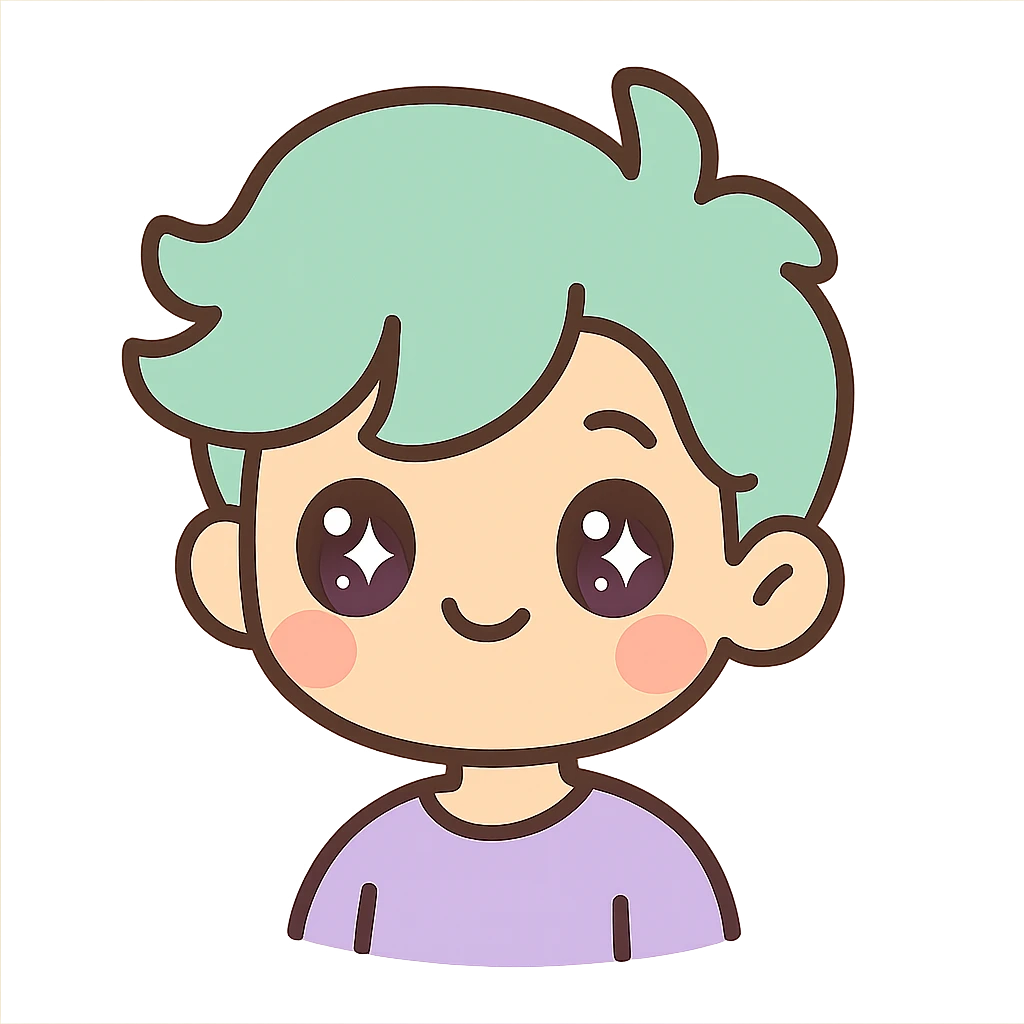 a cute twink, soft features, playful expression, stylish hair, pastel colors emoji