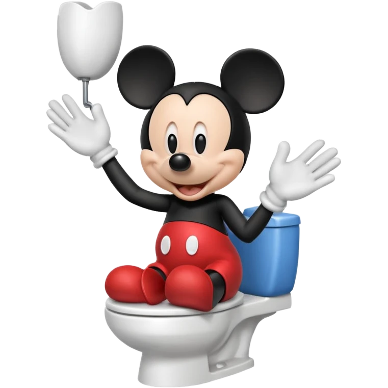 mickey mouse on toilet emoji