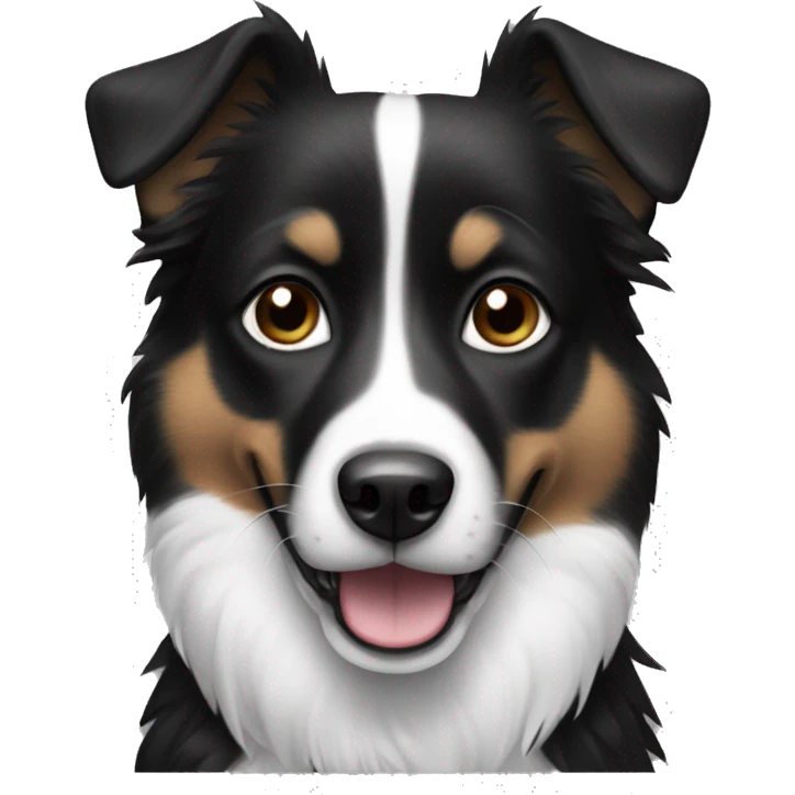 a black and white dog emoji