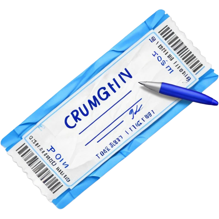 Signed ticket  emoji