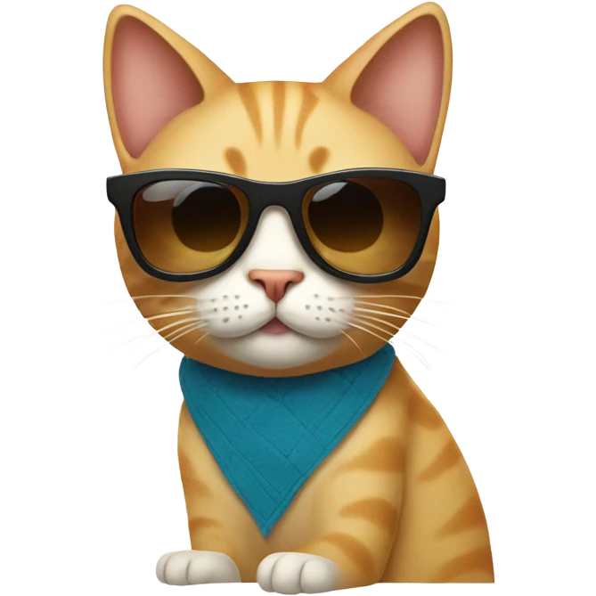 Cat with sunglasses emoji