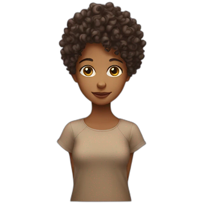 Curly girl emoji