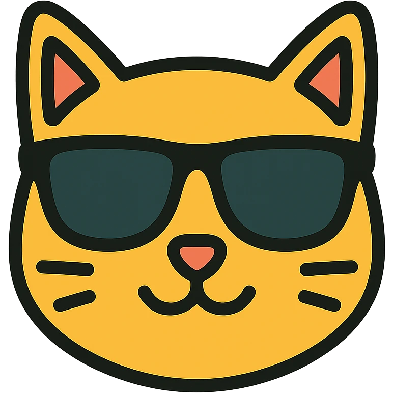 a cat wearing sunglasses emoji