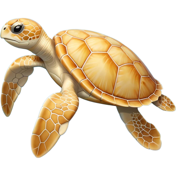 White & cream colored  sea turtle emoji