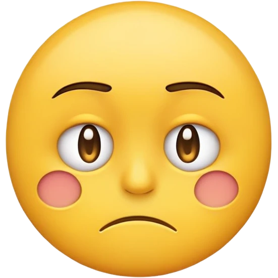 Sad depressed emoji with a frown side smirk emoji
