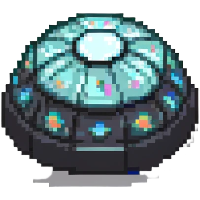 Small UFO with a glass dome emoji