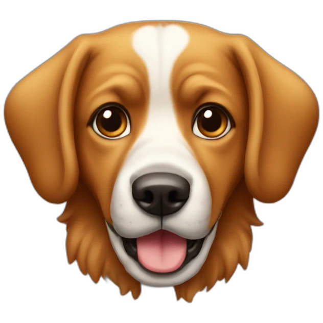 Cachorro caramelo do focinho fino emoji