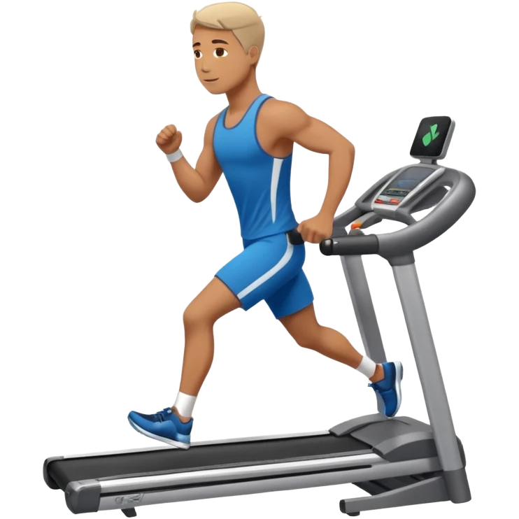 a man do incline walks on the treadmill emoji