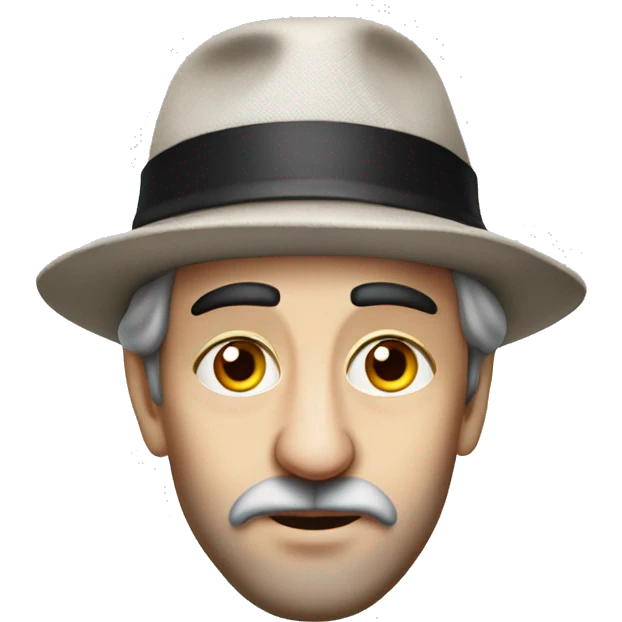 Jewish man in a Jewish hat photorealistic serious emoji