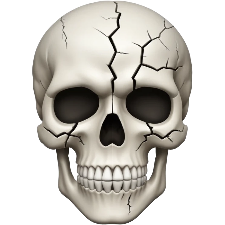 Mind blown skull face for png emoji