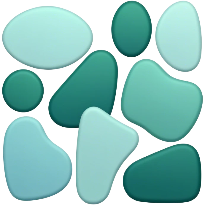 pastel blue and a deep green present  emoji
