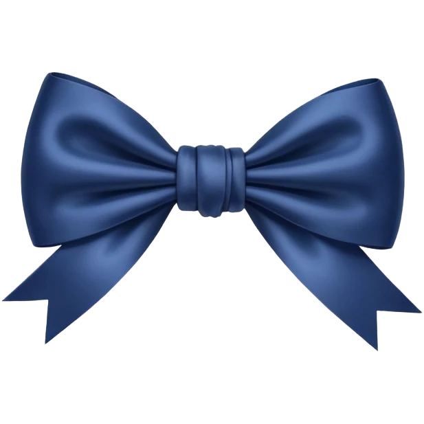 Navy blue bow  emoji