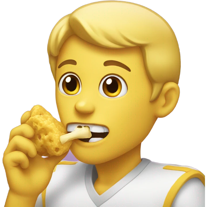 Emoji eating yellow bone  emoji
