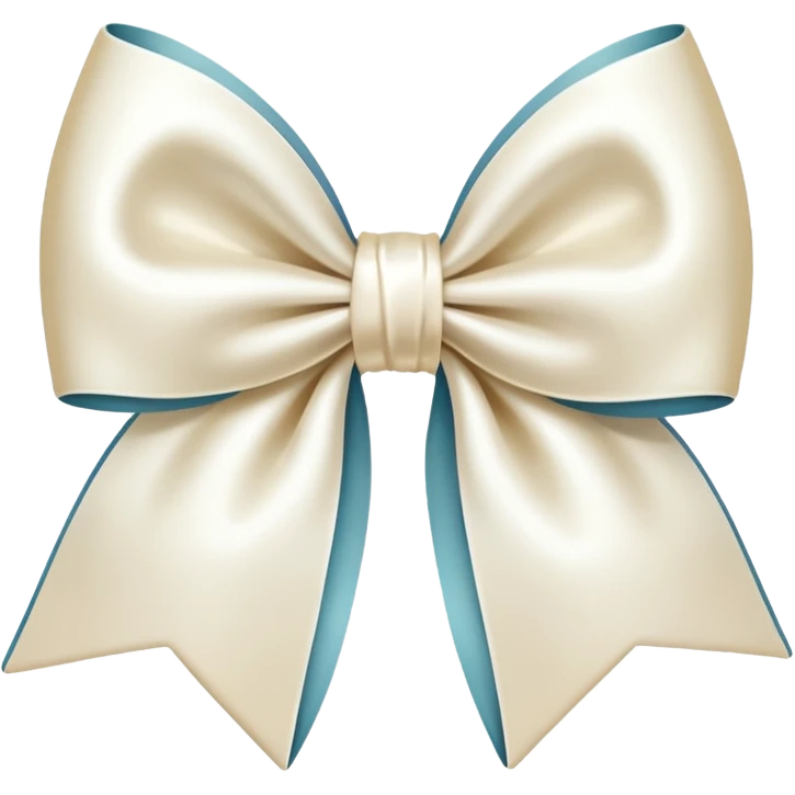 White cream bow emoji