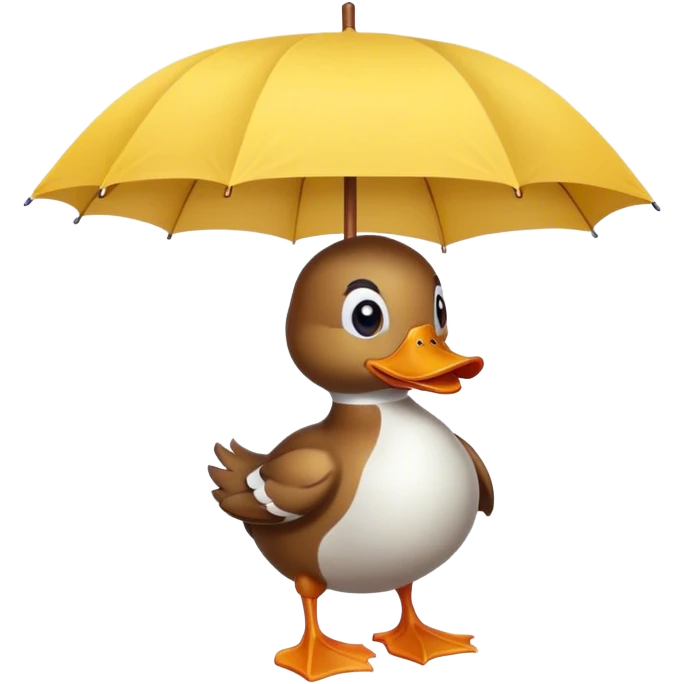 Duck with an umbrella emoji