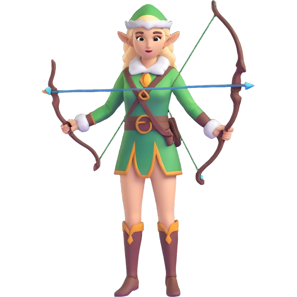 female elf ranger with bow emoji