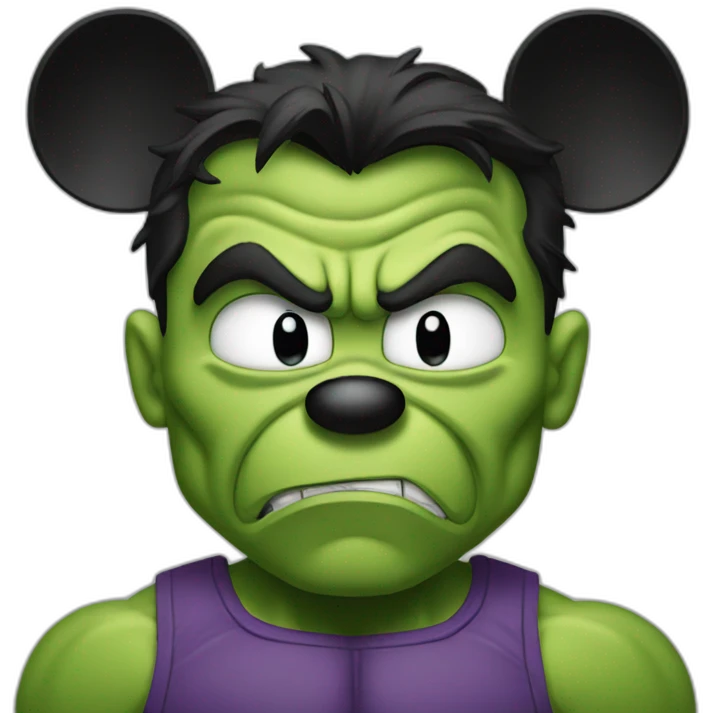mickey mouse hulk emoji