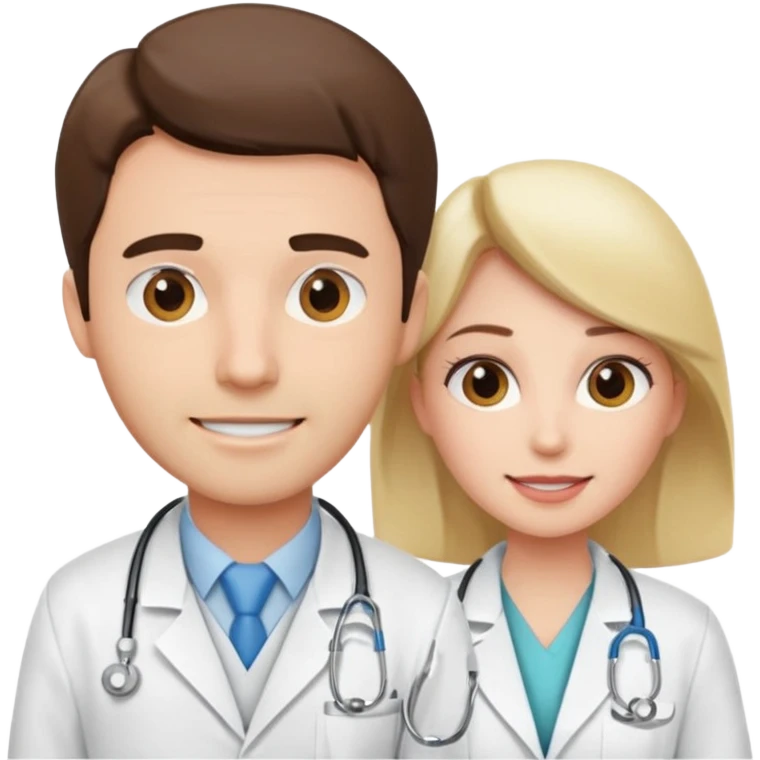 Odontólogos hombre y mujer  emoji