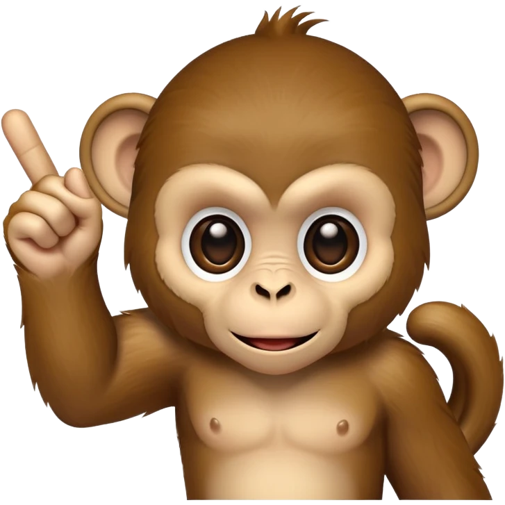 monkey holding up a middle finger  emoji