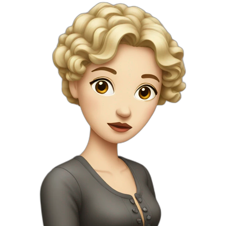 chic french women who is sad emoji