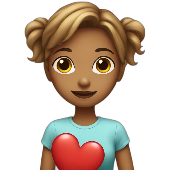 Girl with Heart emoji