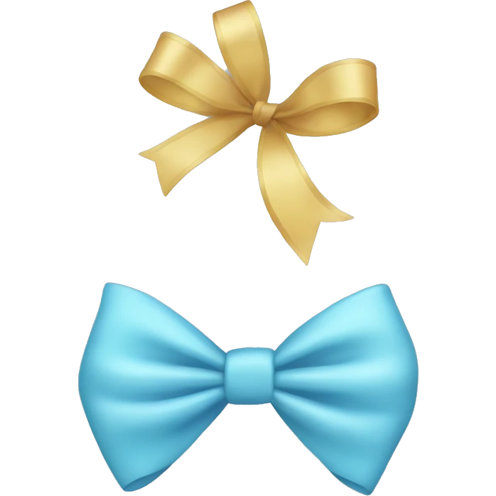 light blue bow emoji