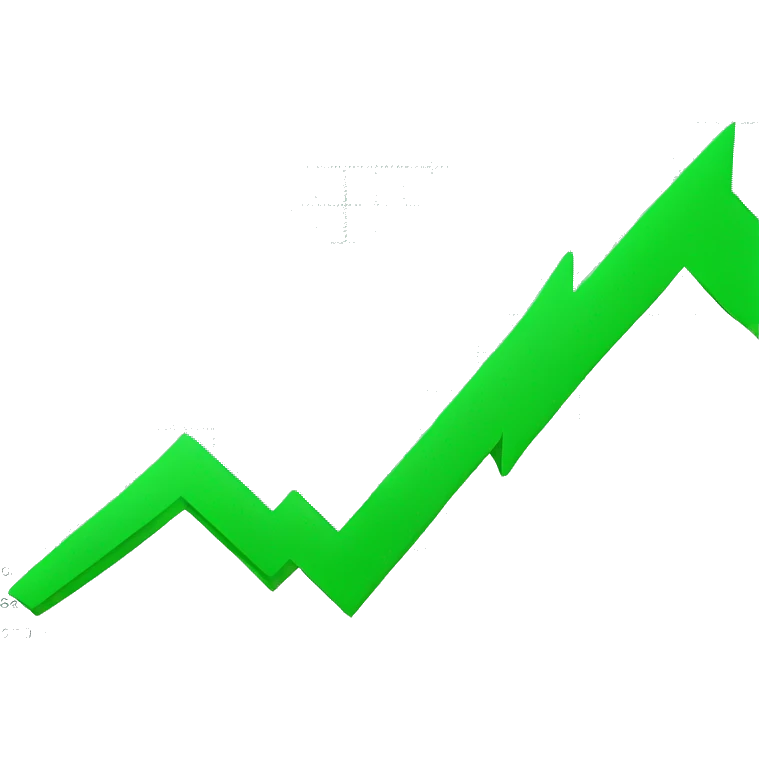 stock market chart green arrow emoji