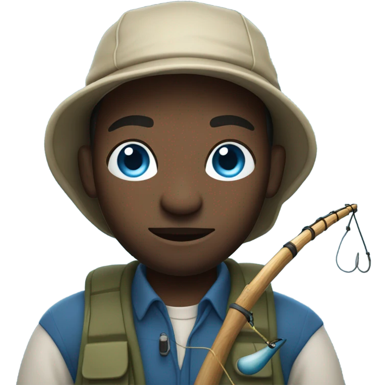Blue eyed fisherman emoji