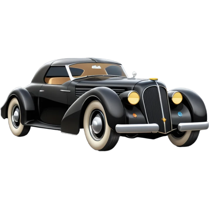  the animated 1990’s series Batmobile based on 1936 cord 812(flat square edging and front) emoji