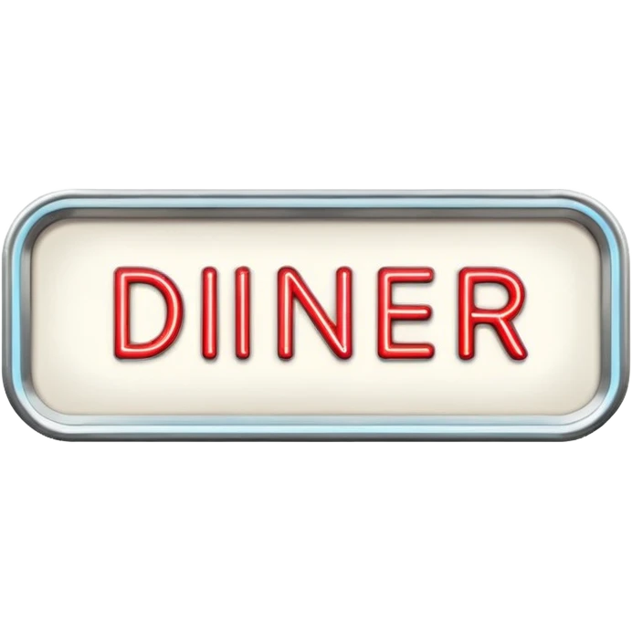 blank diner marquee sign emoji