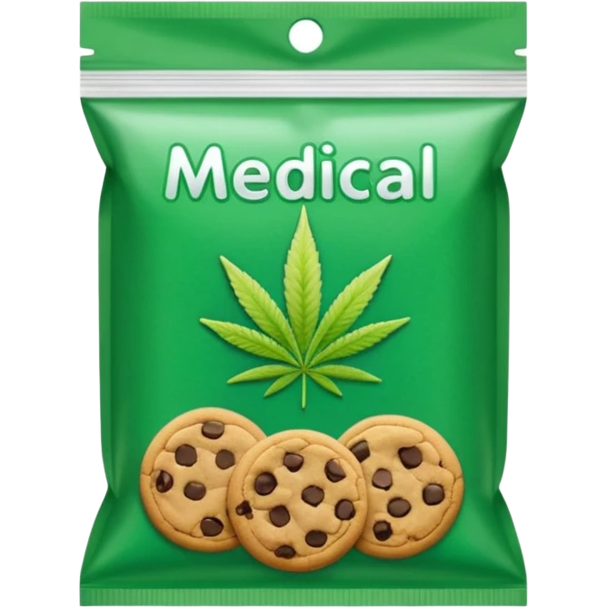 Weed pound baggie with the name medical cookies on it

 emoji
