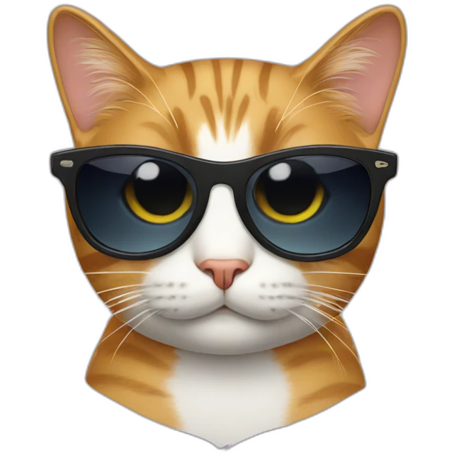 Cat with sunglasses emoji