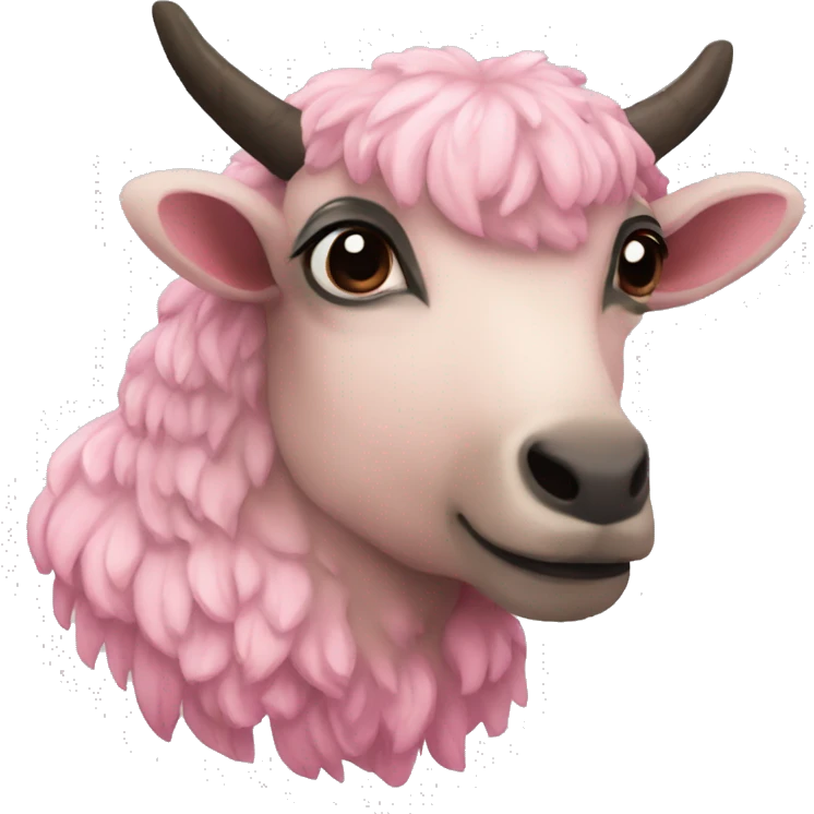 Cabra rosa montaña  emoji