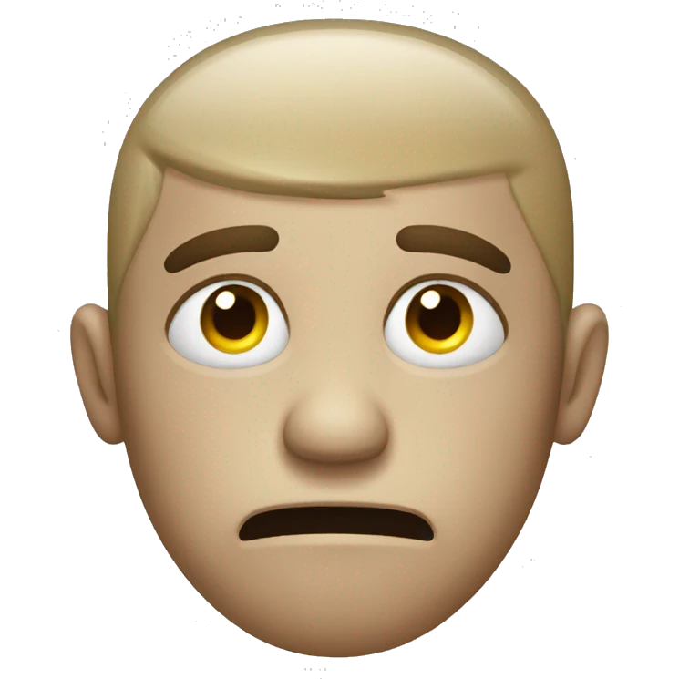 Exhausted and gloomy looking face emoji