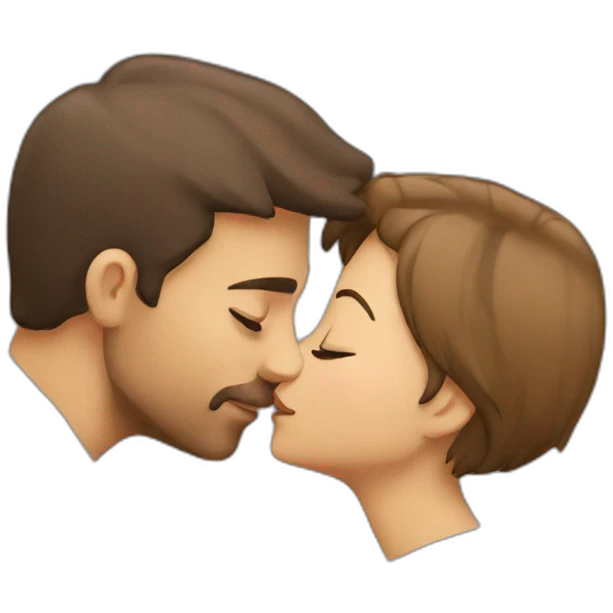 Romantic kiss emoji