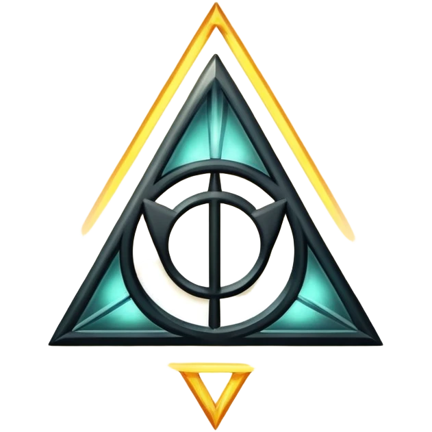 Deathly Hallows symbol with glowing effect emoji