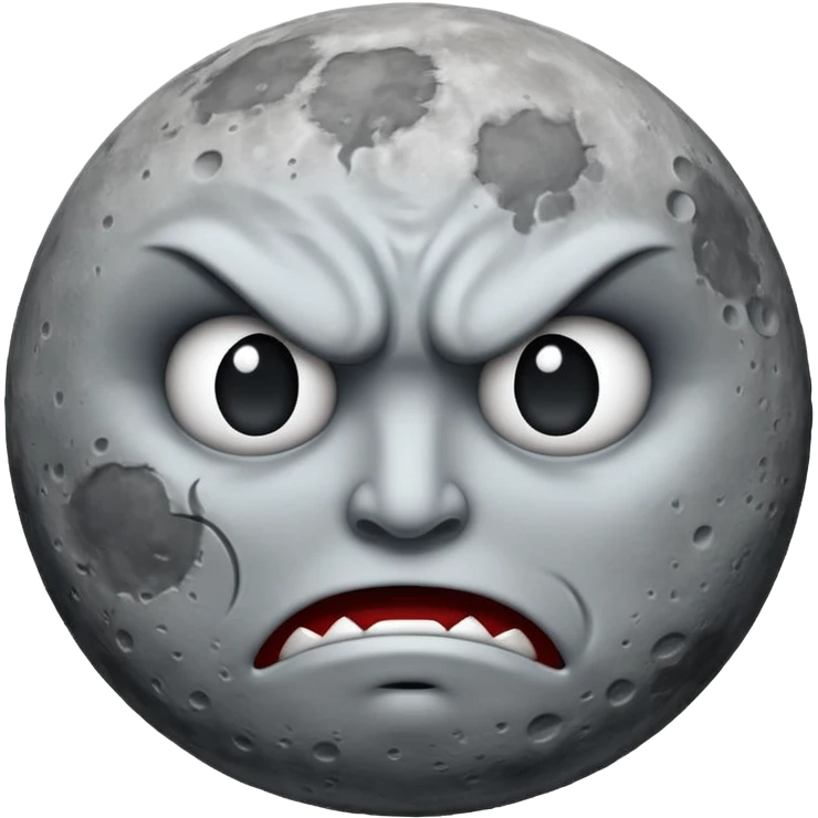 Angry moon face  emoji