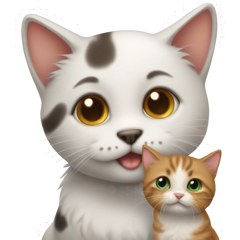 Kitty with puppy emoji