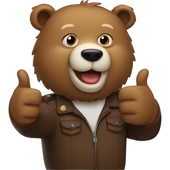 Bear with white beard giving a thumbs up  emoji