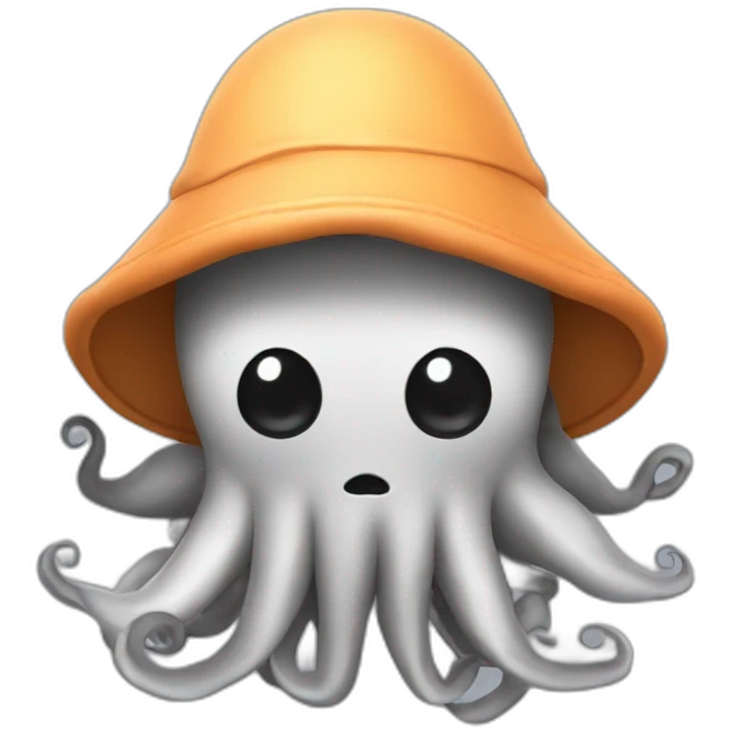 Squid wearing a bucket hat emoji